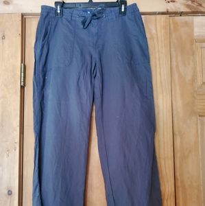Women's dark gray linen pant